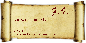 Farkas Imelda névjegykártya